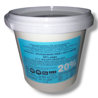 Сметанний продукт 20% Молокозавод №1 (відро 1 кг)