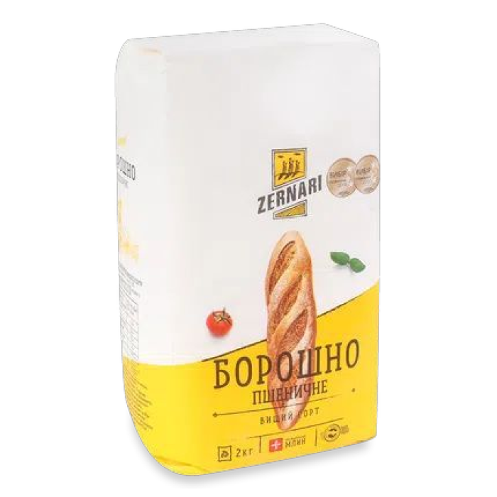 Борошно пшеничне Зернарі 2 кг