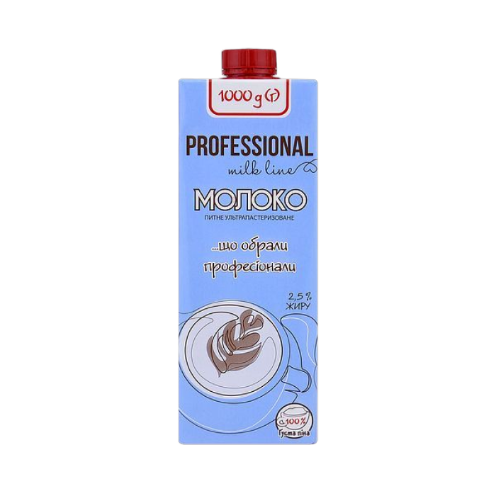 Молоко ультрапастеризованное Professional 2.5% (1000 г)