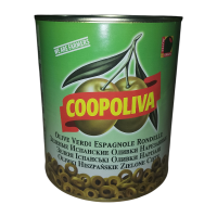 Оливки зелені нарізані Coopoliva, банка 3 кг
