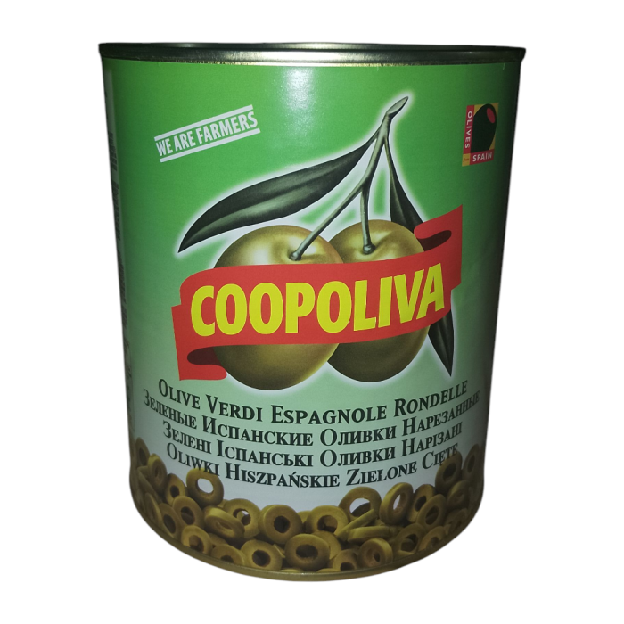 Оливки зеленые нарезанные Coopoliva (3 кг)