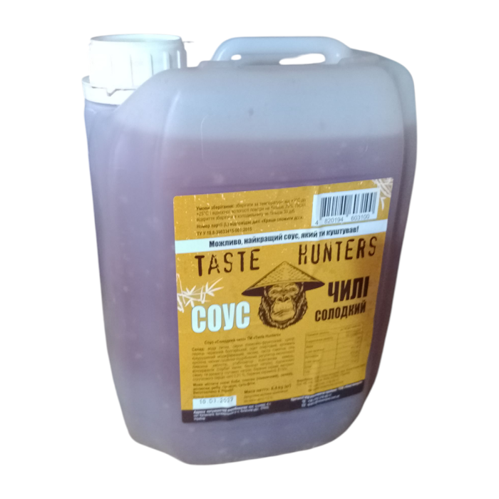 Густий соус Солодкий чилі Taste Hunters для професійної кухні, каністра 6.4 кг