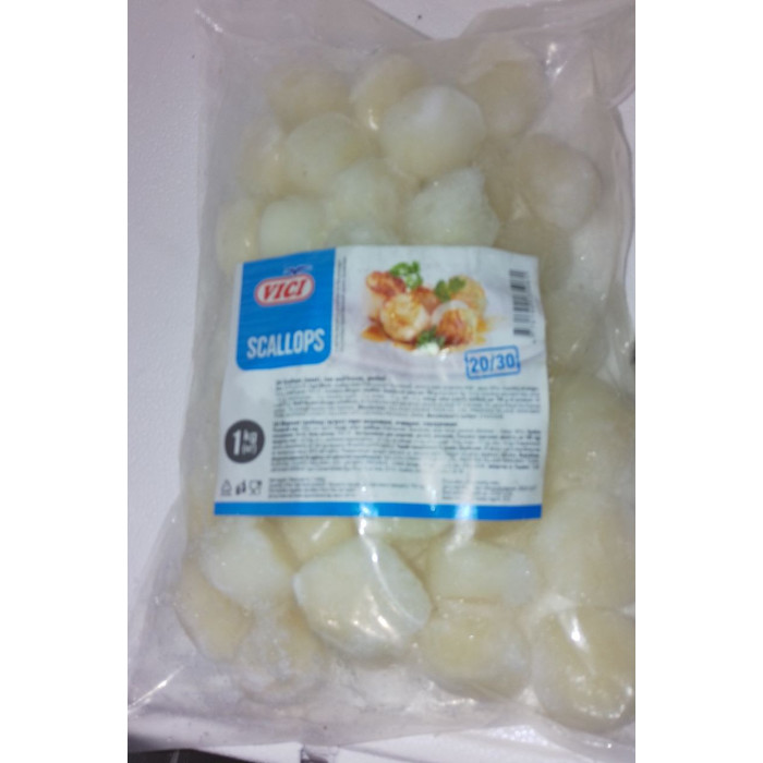 Морський гребінець (м'ясо) 20/30 заморожений, 1 кг