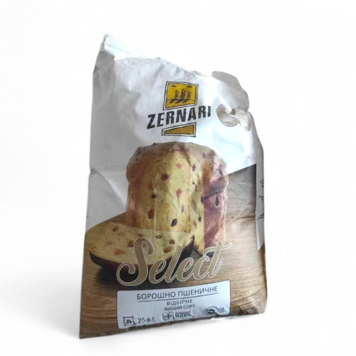 Борошно пшеничне Зернарі Select 25 кг