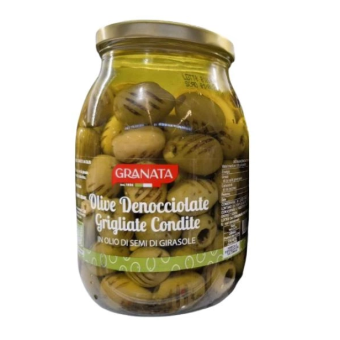 Оливки зелені без кісточки на грилі GRANATA (970 г)