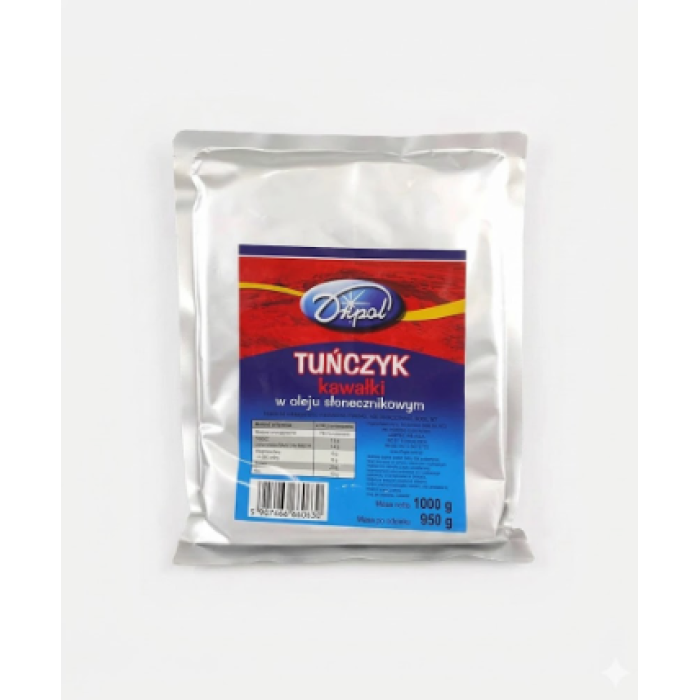 Тунець шматочками в олії Dripol (Пакет / Pouch), 1 кг