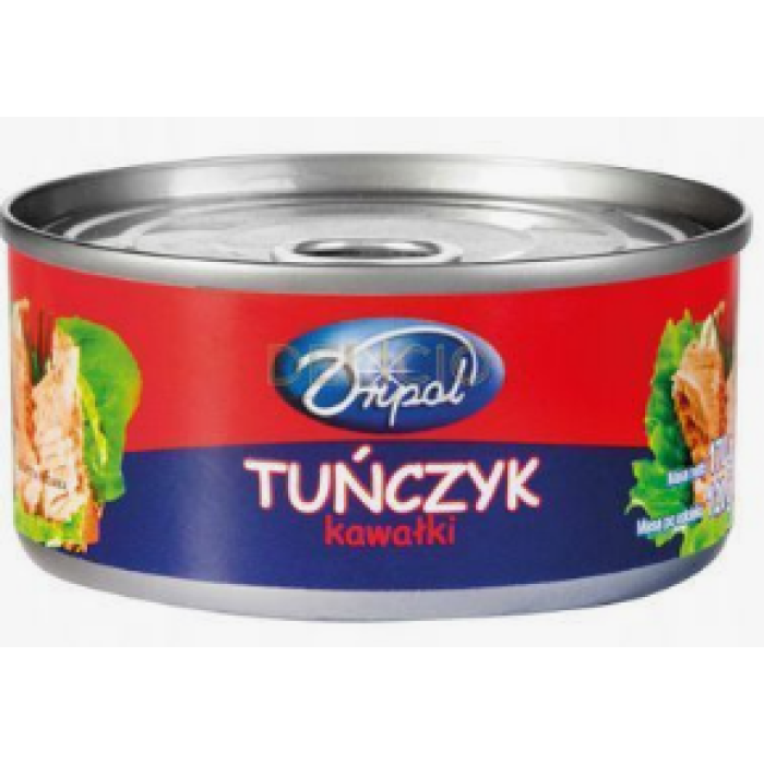 Консервований тунець шматочками в олії Dripol, 170 г