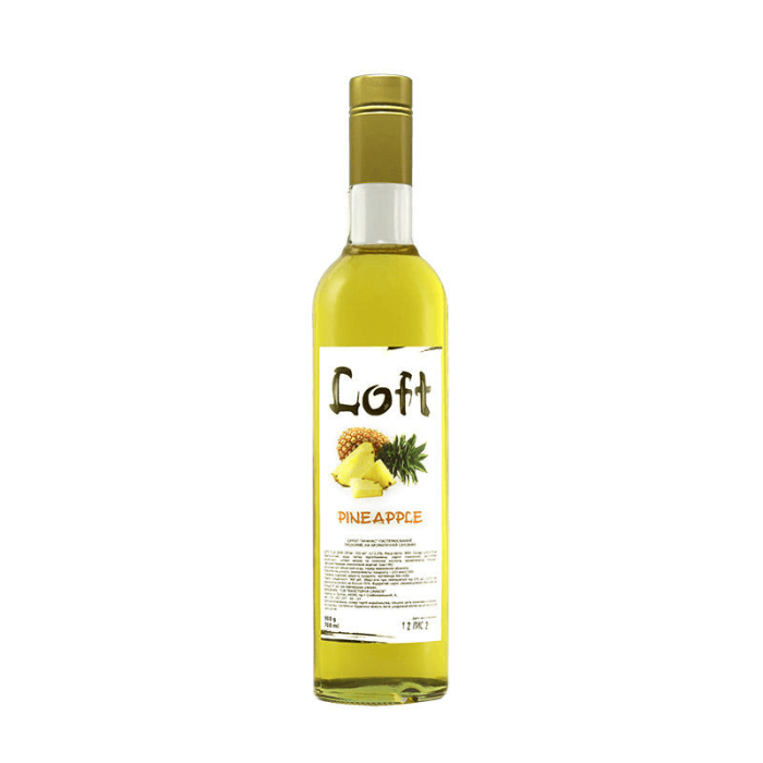 Професійний барний сироп Loft «Ананас» (Pineapple), скляна пляшка 700 мл