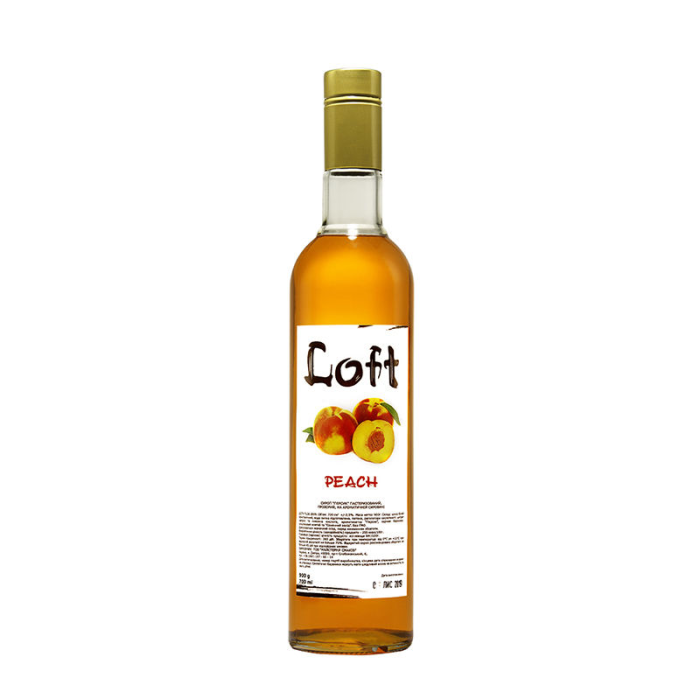 Професійний барний сироп Loft «Персик» (Peach), скляна пляшка 700 мл