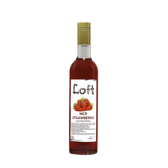 Професійний барний сироп Loft «Полуниця» (Strawberry), скляна пляшка 700 мл
