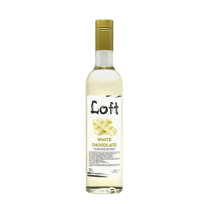 Професійний кавовий сироп Loft «Білий Шоколад» (White Chocolate), скляна пляшка 700 мл