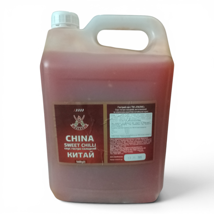 Професійний гостро-солодкий соус China Sweet Chilli ТМ Палає, каністра 5.4 кг