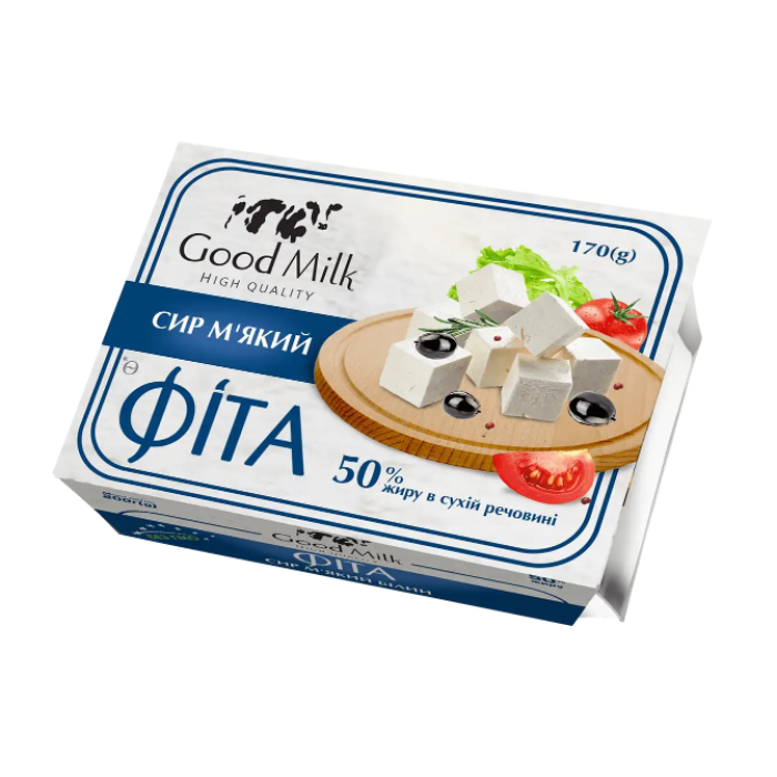 М'який салатний сир «Фіта» Good Milk 50%, 170 г