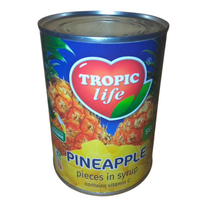 Ананасы консервированные кусочками в сиропе Tropic Life 3100 мл