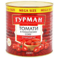 Томати очищені у власному соку Гурман 2.6 кг