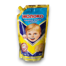 Молоко незбиране згущене з цукром Первомайське 8,5% (дой-пак)