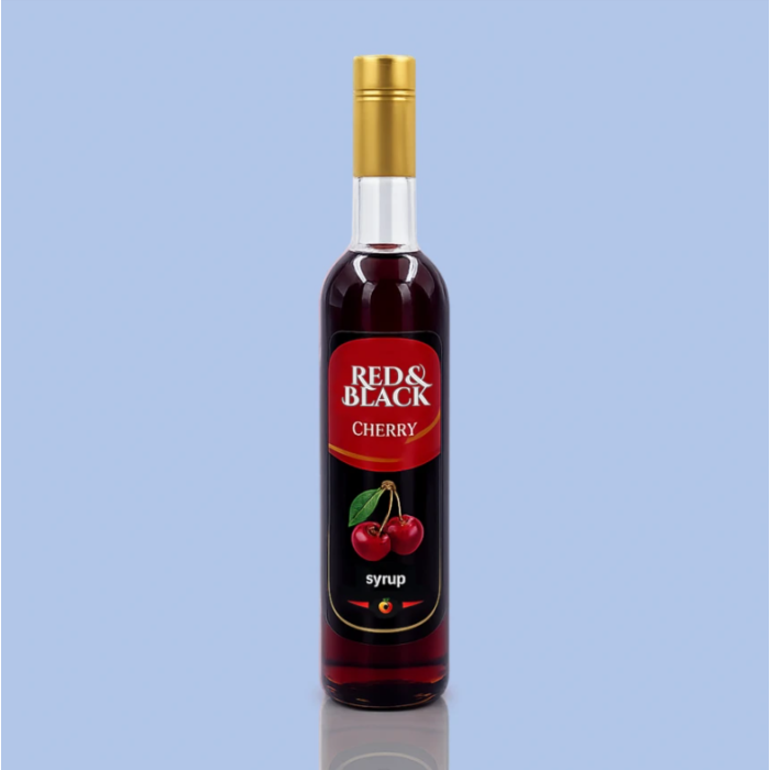 Сироп Red&Black Вишня в стеклянной бутылке (700 мл)