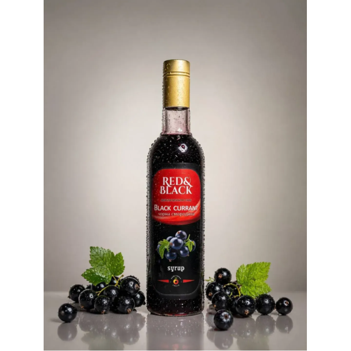 Сироп Red&Black Смородина в стеклянной бутылке (700 мл)