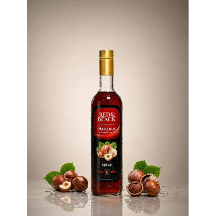 Сироп Red&Black Фундук (Лесной орех) в стеклянной бутылке (700 мл)