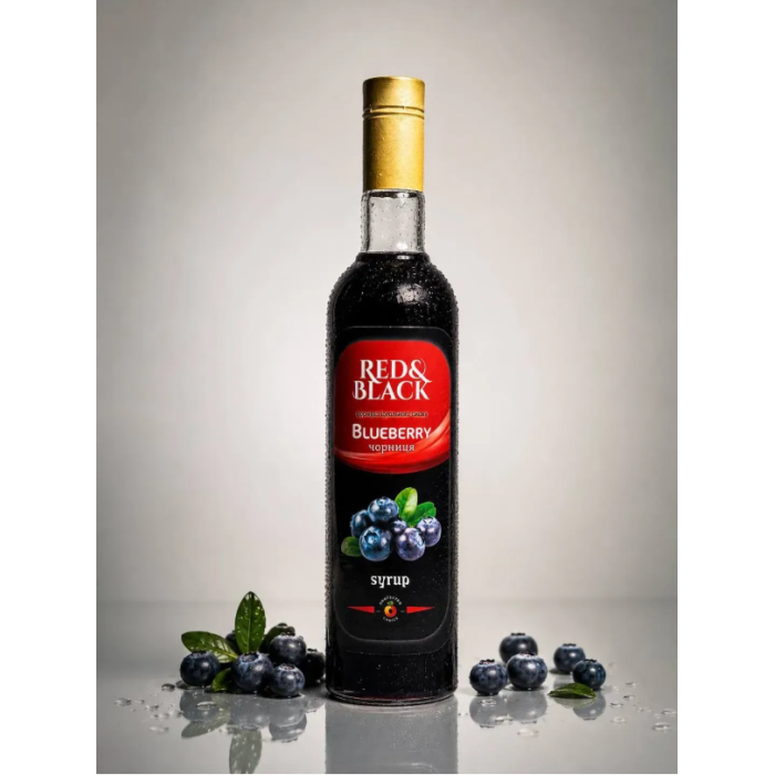 Сироп Red&Black Черника в стеклянной бутылке (700 мл)